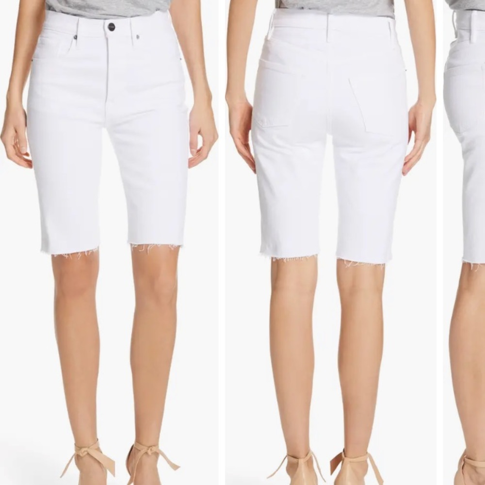 FRAME Le Vintage High Waist Raw Edge Bermuda Short